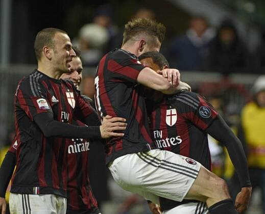 Torjubel Kevin-Prince Boateng Milan 2-0. Celebration goal Milano 17-01-2016 Stadio Giuseppe Meazza - Football Calcio Serie A Milan - Fiorentina. giuseppexceleste