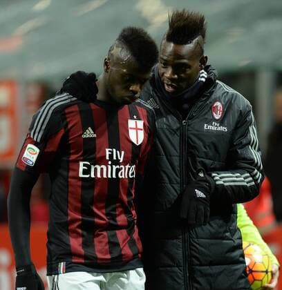 IPP20160117 Football - soccer: Serie A, AC Mailand - AC Florenz, Niang e Mario Balotelli xHOCHxZWEIx xItalyxPhotoxPressx 