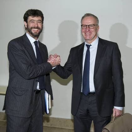 IPP20160118 News Football: Financial Fairplay in Europe and Italy, Andrea Agnelli President Juventus Karl-Heinz Rummenigge Vorstandsvorsitzender Bayern München xHOCHxZWEIx xItalyxPhotoxPressx 
