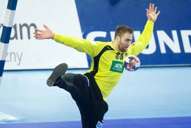 Handball Wroclaw Breslau 18.01.2016 Europameisterschaft der Herren Vorrunde Gruppe C Deutschland (GER) - Schweden (SWE) Andreas Wolff (Deutschland, TW, No.33)