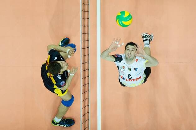 Gdynia, Gdynia Arena 21.01.2016 PLUSLIGA PLPS Lotos Trefl Gdansk vs DHL Modena CEV VOLLEYBALL CHAMPIONS LEAGUE GAME Lotos Trefl Gdansk vs DHL Modena NZ matteo piano , marco falaschi , -  20160121_IG_0254_904_FIG