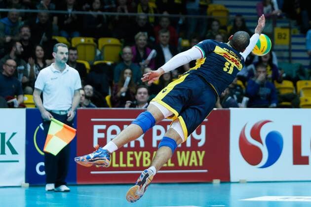 Gdynia, Gdynia Arena 21.01.2016 PLUSLIGA PLPS Lotos Trefl Gdansk vs DHL Modena CEV VOLLEYBALL CHAMPIONS LEAGUE GAME Lotos Trefl Gdansk vs DHL Modena NZ earvin ngapeth , -  20160121_IG_1266_911_FIG