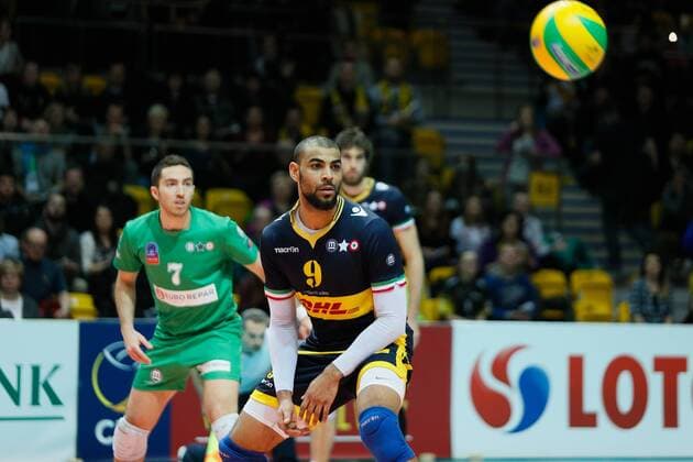 Gdynia, Gdynia Arena 21.01.2016 PLUSLIGA PLPS Lotos Trefl Gdansk vs DHL Modena CEV VOLLEYBALL CHAMPIONS LEAGUE GAME Lotos Trefl Gdansk vs DHL Modena NZ earvin ngapeth , -  20160121_IG_1432_916_FIG