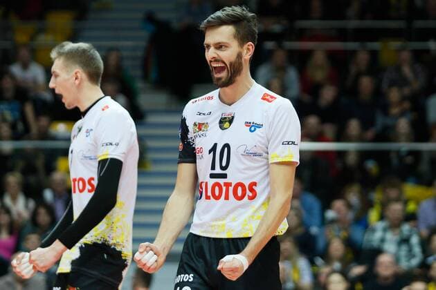 Gdynia, Gdynia Arena 21.01.2016 PLUSLIGA PLPS Lotos Trefl Gdansk vs DHL Modena CEV VOLLEYBALL CHAMPIONS LEAGUE GAME Lotos Trefl Gdansk vs DHL Modena NZ jubel celebration , bartosz gawryszewski , -  20160121_IG_1535_919_FIG