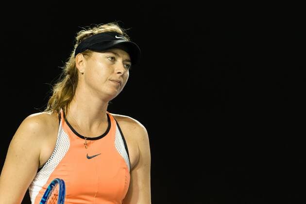 January 22, 2016: Maria Sharapova of Russian Federation in action in a 3rd round match against Lauren Davis of United States of America on day five of the 2016 Australian Open Grand Slam tennis tournament at Melbourne Park in Melbourne, Australia. Maria Sharapova won 61 67 60. Tennis 2016: Australian Open JAN 22 - ZUMAc04_