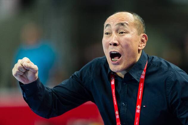 Poland Wroclaw 22.01.2016 Century Hall st. Wystawowa 2016 Handball Men s EHF Euro 2016 Poland main round group 2 match between Germany vs Hungary On the picture: Talant Dujshebaev hungary trener head coach FRANCE OUT!!!  160122_2SB1999
