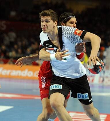 Wroclaw (POL), Centennial Hall Breslau (Polen), Jahrhunderthalle, 22.1.2016 EURO 2016, Handball-Europameister, Männer, Hauptrunde Deutschland vs Ungarn Christian DISSINGER, GER Foto- und alle