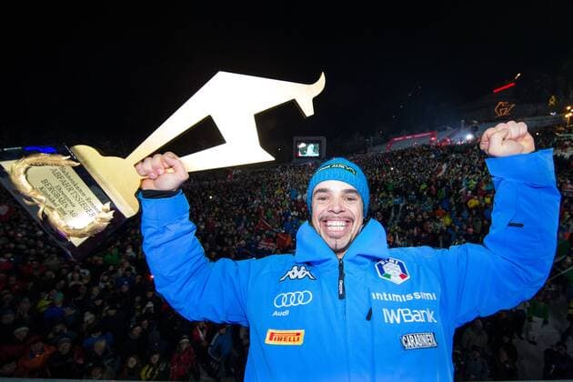 Kitzbuehel 23.01.2016, Streif, Kitzbuehel, AUT, FIS Weltcup Ski Alpin, Kitzbuehel, Abfahrt, Herren, Siegerehrung, im Bild Peter Fill (ITA, 1. Platz) winner Peter Fill of Italy during award winner ceremony for the men s Downhill Race of Kitzbuehel FIS Ski Alpine World Cup at the Streif in Kitzbuehel, Austria on 2016 01 23. EX_JFK