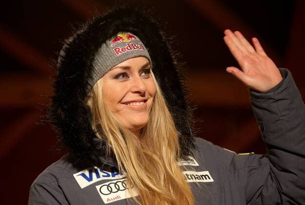 ALPINE SKIING - FIS WC Cortina d Ampezzo CORTINA D AMPEZZO,ITALY,23.JAN.16 - ALPINE SKIING - FIS World Cup, downhill, ladies, award ceremony. Image shows Lindsey Vonn (USA). GEPAxpictures xChristianxWalgram