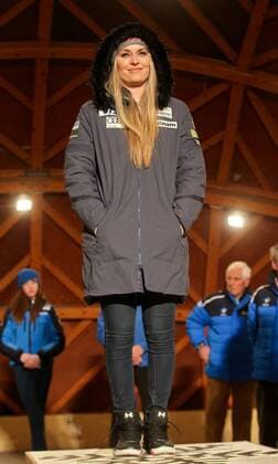 ALPINE SKIING - FIS WC Cortina d Ampezzo CORTINA D AMPEZZO,ITALY,23.JAN.16 - ALPINE SKIING - FIS World Cup, downhill, ladies, award ceremony. Image shows Lindsey Vonn (USA). GEPAxpictures xChristianxWalgram