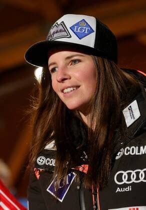 ALPINE SKIING - FIS WC Cortina d Ampezzo CORTINA D AMPEZZO,ITALY,23.JAN.16 - ALPINE SKIING - FIS World Cup, downhill, ladies, award ceremony. Image shows Tina Weirather (LIE). GEPAxpictures xChristianxWalgram