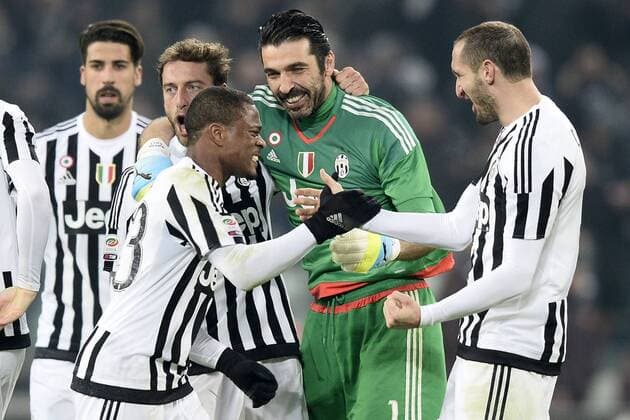 Db Torino 24 01 2016 - campionato di calcio serie A Juventus-Roma: Jubel Juventus 