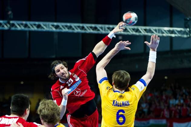 2016.01.27 Wroclaw EHF Euro 2016 EM Handball 2016 Länderspiel Nationalmannschaft Schweden vs Ungarn Laszlo Nagy - Wroclaw Handball Men EHF Euro Poland 2016 Main Round Group 2 Sweden - Hungary Laszlo Nagy  20160127_PF_PA027