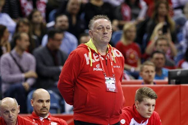 Krakau 27.01.2016 2016 Handball EM 2016 Länderspiel Nationalmannschaft HEAD COACH POLSKA MICHAEL BIEGLER -, 27.01.2016 HANDBALL MEN S EHF EURO 2016 POLAND MAIN ROUND GROUP 1 POLAND - CROATIA FRANCExOUT!  160127CHW144