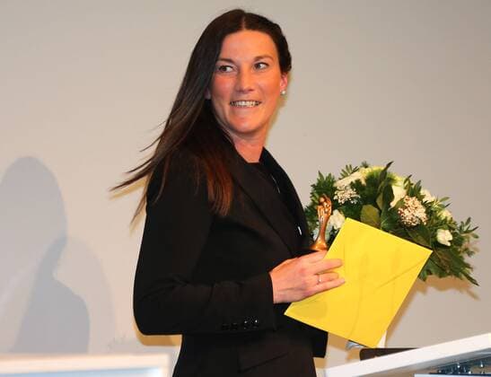 27.01.2016, Stuttgart, Trainerpreisverleihung LSV Trainerpreis 2015 Baden- Württemberg, Trainerin des Jahres Anja Kratzer