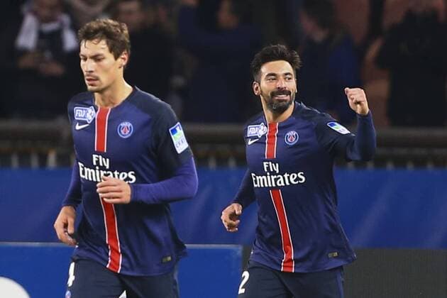 Jubel Ezequiel Lavezzi (PSG) FOOTBALL : Paris Saint Germain vs Toulouse - Halbfinale - Coupe de la Ligue - 27 01 2016 GwendolineLeGoff 