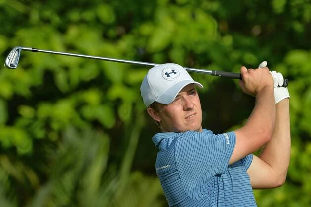 (160128) -- SINGAPORE, Jan. 28, 2016 -- Jordan Spieth of the United States competes during the SMBC Singapore Open held at Singapore s Sentosa Golf Club Serapong course, Jan. 28, 2016. The SMBC Singapore Open is being held at Singapore s Sentosa Golf Club from Jan. 28 to Jan. 31. ) (SP)SINGAPORE-GOLF-SMBC SINGAPORE OPEN ThenxChihxWey 