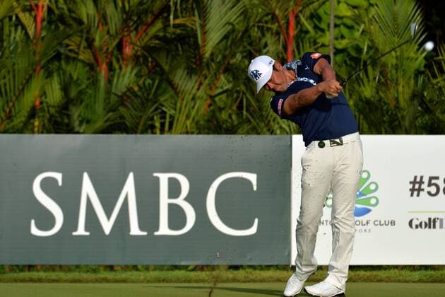 (160128) -- SINGAPORE, Jan. 28, 2016 -- Hideto Tanihara of Japan competes during the SMBC Singapore Open held at Singapore s Sentosa Golf Club Serapong course, Jan. 28, 2016. The SMBC Singapore Open is being held at Singapore s Sentosa Golf Club from Jan. 28 to Jan. 31. ) (SP)SINGAPORE-GOLF-SMBC SINGAPORE OPEN ThenxChihxWey 