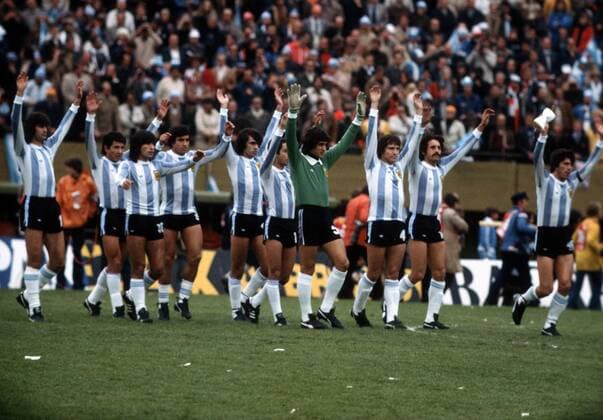 WM Finale 1978, Schlussjubel Weltmeister Argentinien