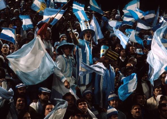 WM Finale 1978, Argentinische Fans feiern die Weltmeisterschaft