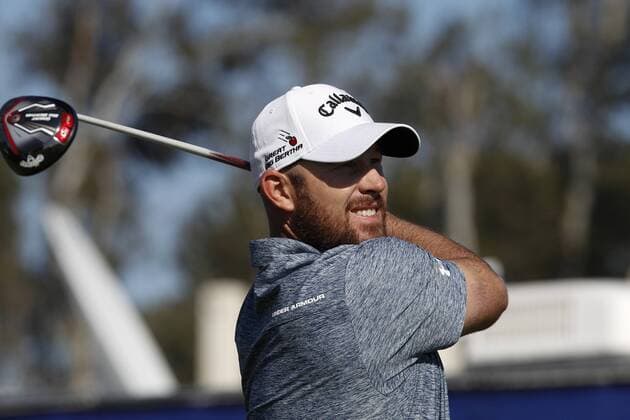 Jan. 28, 2016 - San Diego, CA, USA - Scott Brown tees off on the 9th hole on the south course at Torrey Pines in San Diego on Thursday, Jan. 28, 2016, during the first round of the Farmers Insurance Open. Farmers Insurance Open, Round 1 - ZUMAm67_