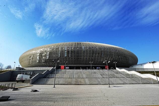 Krakau Krakow, 29.1.2016 (Polen), TAURON Arena Krakwo Arena, 29.1.2016 EURO 2016, Handball-Europameister, Männer, 1. Halbfinale Deutschland vs Norwegen Arena ca. 4 Stunden vor dem Spiel Foto- und alle