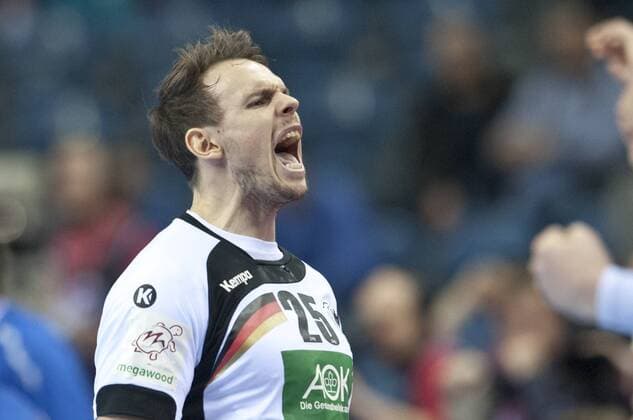 Themen der Woche - SPORT Kai HAEFNER (25 GER) jubelt nach einem Treffer. Halbfinale: Norwegen - Deutschland in Krakau am 29.01.2016. Handball Europameisterschaft 2016 in Polen,