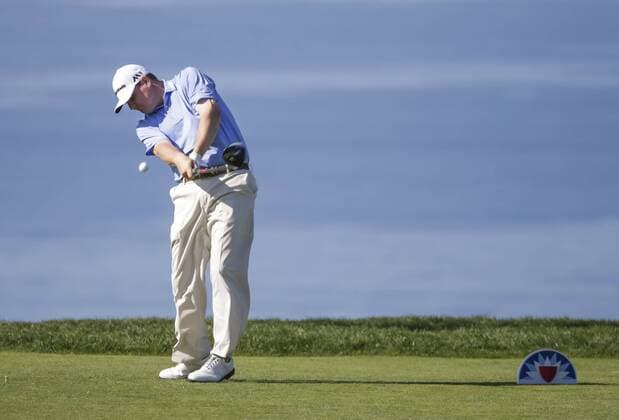 January 29, 2016: Chad Campbell on the 2nd tee box of the North Course during the second round of the Farmers Insurance Open at Torrey Pines Golf Course in San Diego, California. PGA Golf Herren 2016: Farmers Insurance Open JAN 29 - ZUMAc04_
