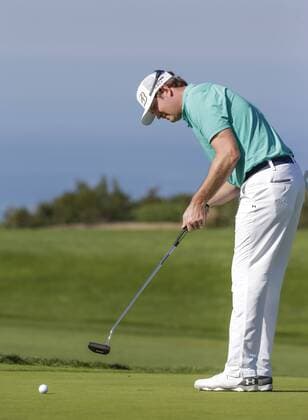January 29, 2016: Hudson Swafford putts on the 2nd green of the North Course during the second round of the Farmers Insurance Open at Torrey Pines Golf Course in San Diego, California. PGA Golf Herren 2016: Farmers Insurance Open JAN 29 - ZUMAc04_