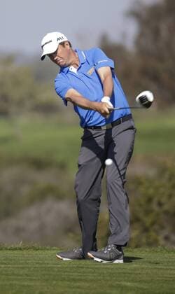 January 29, 2016: Shane Bertsch tees off on the 9th hole of the North Course during the second round of the Farmers Insurance Open at Torrey Pines Golf Course in San Diego, California. PGA Golf Herren 2016: Farmers Insurance Open JAN 29 - ZUMAc04_