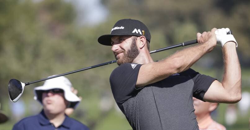 January 29, 2016: Dustin Johnson tees off on the 5th hole of the North Course during the second round of the Farmers Insurance Open at Torrey Pines Golf Course in San Diego, California. PGA Golf Herren 2016: Farmers Insurance Open JAN 29 - ZUMAc04_