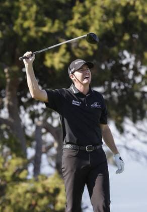 January 29, 2016: Jimmy Walker yells to the fans has his drive goes right during the second round of the Farmers Insurance Open at Torrey Pines Golf Course in San Diego, California. PGA Golf Herren 2016: Farmers Insurance Open JAN 29 - ZUMAc04_