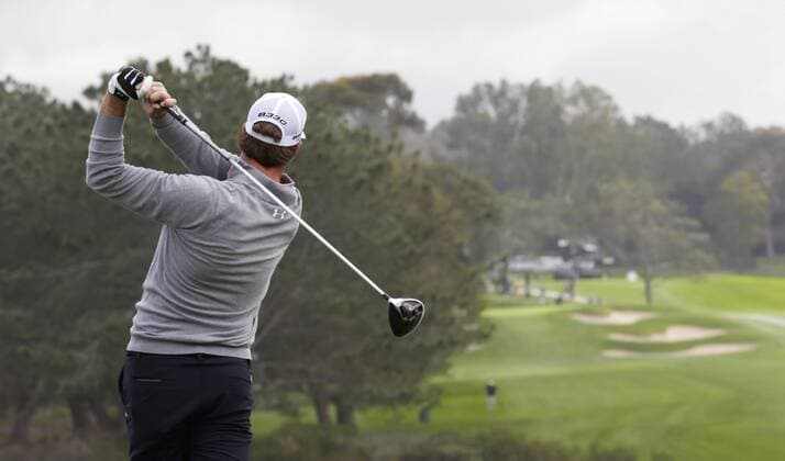 January 30, 2016: Hudson Swafford tees off on the 13th hole of the South Course during the third round of the Farmers Insurance Open at Torrey Pines Golf Course in San Diego, California. PGA Golf Herren 2016: Farmers Insurance Open JAN 30 - ZUMAc04_