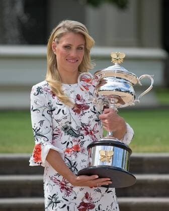Angelique Kerber mit Pokal im Government House, Australian Open 2016 Tennis - Australian Open 2016 - Grand Slam ITF ATP Tennis Herren WTA Tennis Damen - Melbourne Park - Melbourne - Victoria - Australia - 31 January 2016.