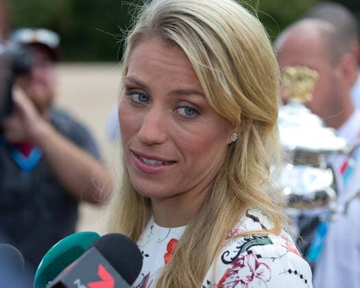 Angelique Kerber mit Pokal im Government House, Australian Open 2016 Tennis - Australian Open 2016 - Grand Slam ITF ATP Tennis Herren WTA Tennis Damen - Melbourne Park - Melbourne - Victoria - Australia - 31 January 2016.
