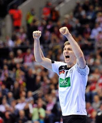 Handball, EM Finale, Deutschland - Spanien 2016.01.31 Krakau EHF Euro 2016 EM Länderspiel Handball 2016 Nationalmannschaft Final Germany vs Spain - - Fin Lemke radosc Foto Norbert Barczyk Pressfocus 2016.01.31 Krakau Handball EHF Mens Euro Poland 2016 Final Germany - Spain - Fin Lemke radosc Foto Norbert Barczyk Pressfocus NEWSPIX.PL --- Newspix.pl POLAND AND FRANCE OUT!!!  20160131NB0119