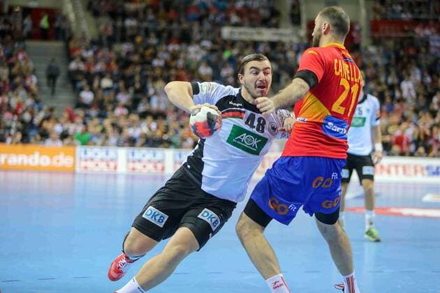 Jannick Kohlbacher (Allemagne) HANDBALL : Allemagne vs Espagne - Championnat d Europe - Finale - 31 01 2016 TheophileLaurent Panoramic 