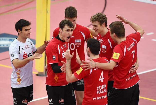 Volleyball Saison 2015 2016 31 .01.2016 1. Volleyball Bundesliga TV Rottenburg - CV Mitteldeutschland JUBEL TVR 