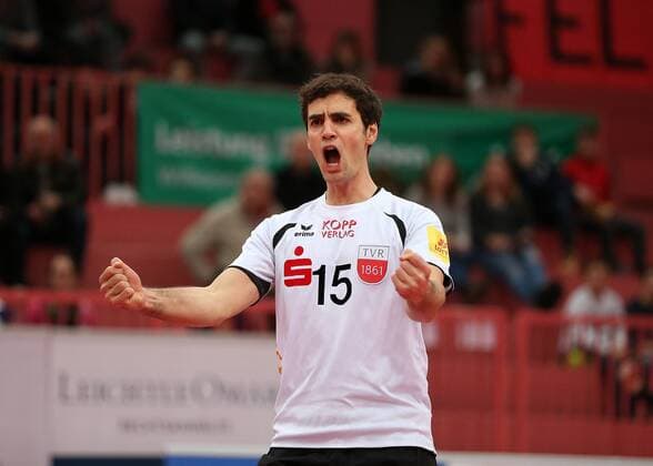Volleyball Saison 2015 2016 31 .01.2016 1. Volleyball Bundesliga TV Rottenburg - CV Mitteldeutschland JUBEL TVR Willy Belizer (TV Rottenburg) 