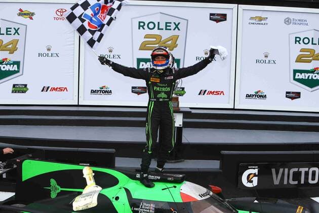 Motorsport, 24 Stunden-Rennen in Daytona Beach, Siegerehrung 2 TEQUILA PATRON ESM (USA) LIGIER JS P2 LMP2 LUIS FELIPE DERANI (BRA) - OVERALL WINNERS and PROTOTYPE CATEGORY WINNER - Motorsport - 24H Daytona - WeatherTech SportsCar Championship - 31 01 2016 VisionSport 