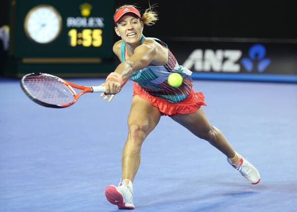 Angelique Kerber, GER, during final at 2016 Australian Open in Melbourne, 30 01 2016; -