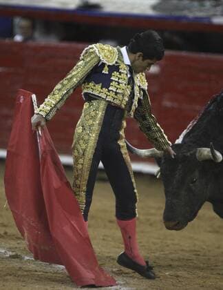 Mexican bullfighter Joselito Adame fights his third bull, 597kgs Patol , at the bullring in Mexico City on 31 January 2016. EFE Mario Guzman BULLFIGHTING !ACHTUNG: NUR REDAKTIONELLE NUTZUNG!  20160201-635899115788797123