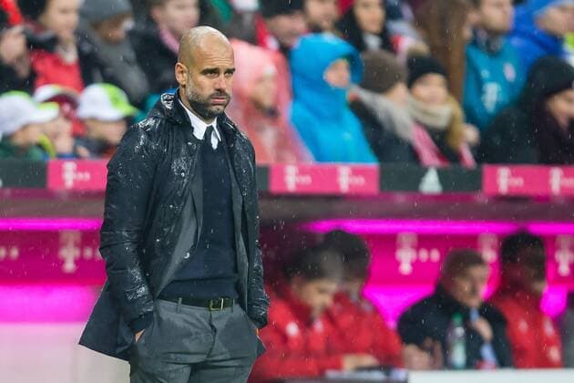 Sonntag, 31.01.2016, 1. Bundesliga, Saison 2015 2016, 19. Spieltag in Muenchen, FC Bayern Muenchen - TSG 1899 Hoffenheim, 2:0, Trainer Pep Guardiola (FC Bayern) DeFodi507