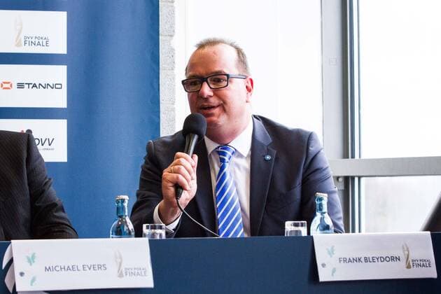 Mannheim Frank Bleydorn (Pressesprecher Volleyball Bundesliga); 2016 DVV-Pokalfinale (DVV-Pokal) Pressekonferenz, SAP Arena, Mannheim Deutschland, 20160201; Copyright: Wuechnerx xEibner-Pressefoto EP_nwr
