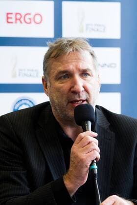 Mannheim Michael Evers (Vize-Präsident des Deutschen Volleyball-Verbandes und Präsident der Volleyball Bundesliga); 2016 DVV-Pokalfinale (DVV-Pokal) Pressekonferenz, SAP Arena, Mannheim Deutschland, 20160201; Copyright: Wuechnerx xEibner-Pressefoto EP_nwr