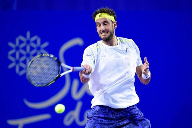 Tennis, ATP-Turnier in Montpellier Luca Vanni (ita) TENNIS : Open Sud de France 2106 - Montpellier - 01 02 2016 JBAutissier 