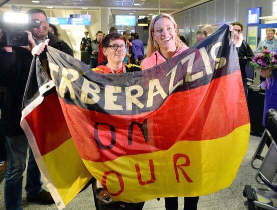 01.02.2016, xjhx, Tennis, Angelique Kerber ankunft am Frankfurter Flughafen, emspor