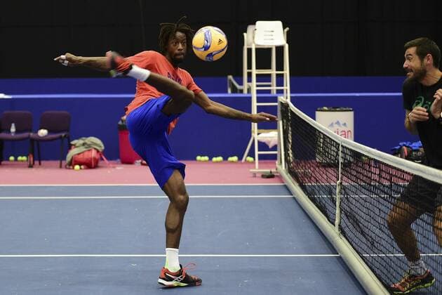 Gael Monfils (Fra) - Tennis Ballon TENNIS : Open Sud de France 2016 - Montpellier - 02 02 2016 JBAutissier Panoramic 