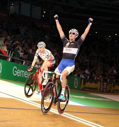 GER, 105. Berliner Sechstagerennen 2016 02.02.2016, Velodrom, Berlin, GER, 105. Berliner Sechstagerennen 2016, im Bild Sieger, Kenny de Ketele (BEL) - Moreno de Pauw (BEL) nphxEngler