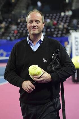 Manuel Messina - Stuhlschiedsrichter TENNIS : Open Sud de France 2016 - Montpellier - 03 02 2016 JBAutissier Panoramic 